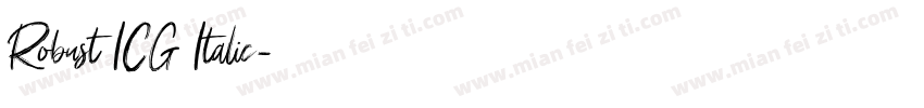 Robust ICG Italic字体转换